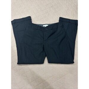 Banana Republic Dress Pants Women 8 Black Wool Martin Fit Cuffed Stretch 8